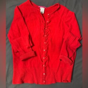 Vintage Old Navy women’s red ruched cardigan size XL